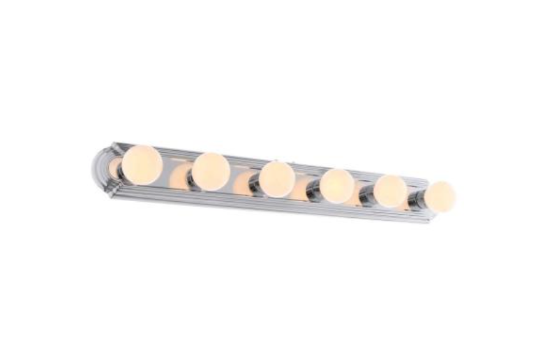 Hampton Bay 6-Light Chrome Flushmount Raceway Bath Bar Light