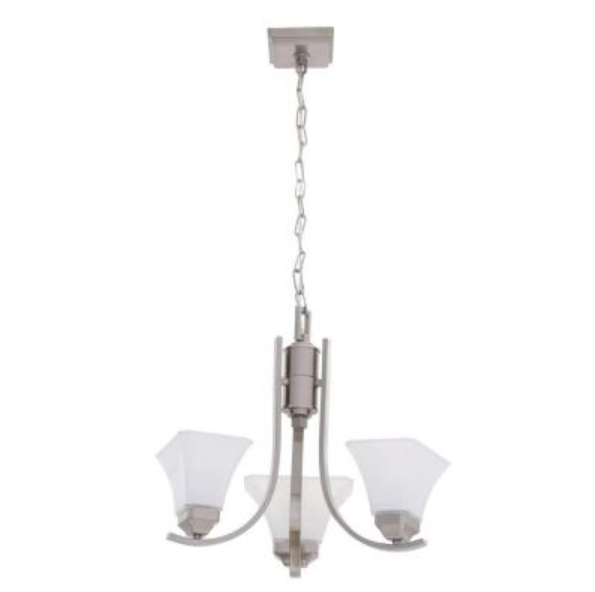 Hampton Bay Nove 3-Light Brushed Nickel Chandelier