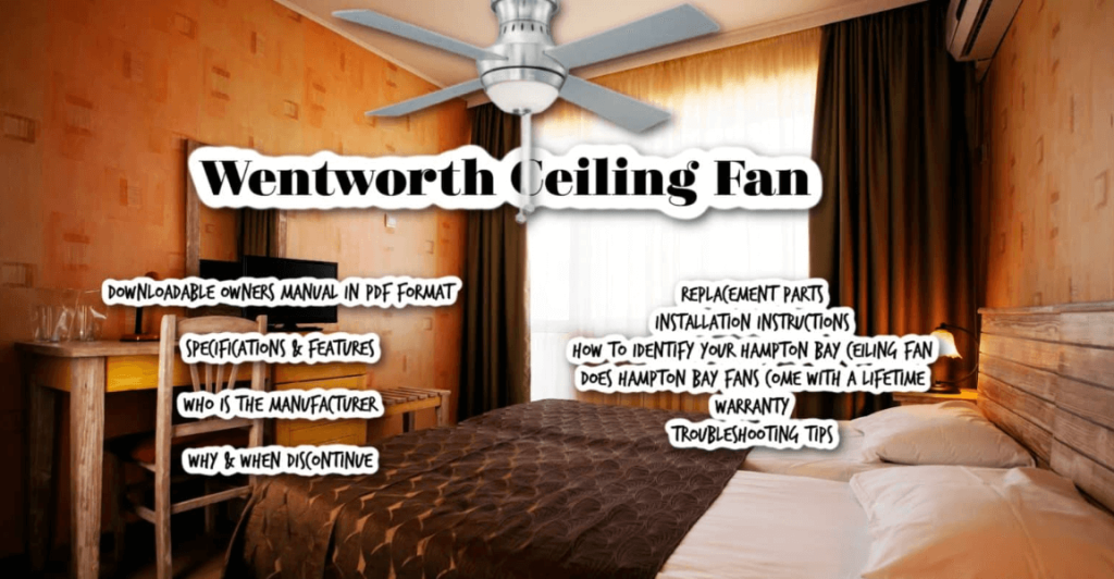 wentworth ceiling fan in bedroom
